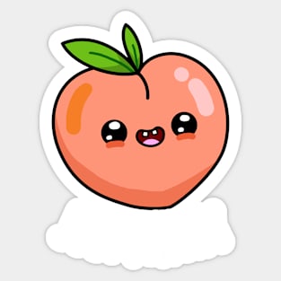 Just Peachy Cute Peach Pun Sticker